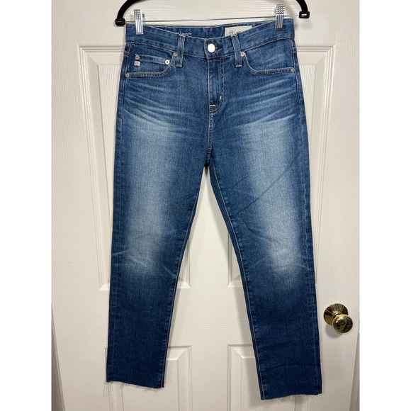 AG Adriano Goldschmied Ex-Boyfriend Slouchy Slim Fit 16 Years Raw Hem size 24 - Picture 1 of 8